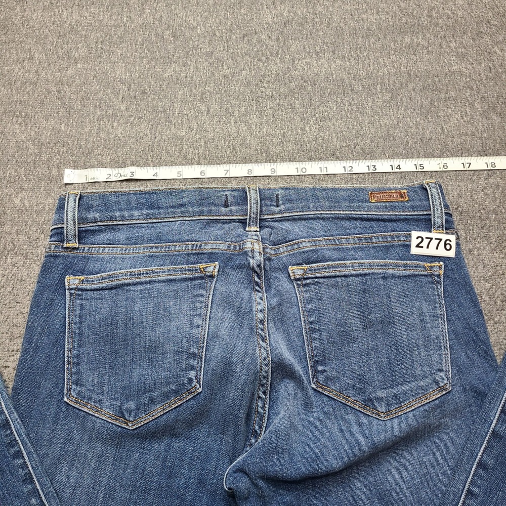 PRINCIPLE Denim Women's Optimist Jeans Blue Frayed Hem Size 30‎ - Picture 9 of 10